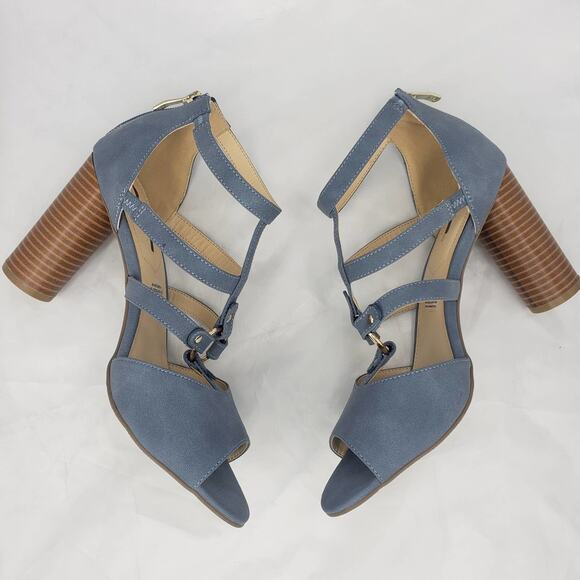 Liz Claiborne Blue Bahati Heeled Sandals - Picture 8 of 13